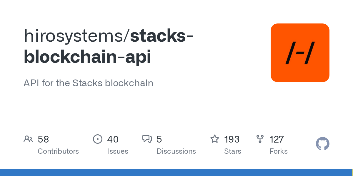 Stacks Blockchain API logo